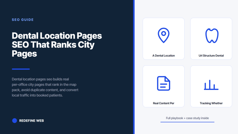 Dental Location Pages SEO That Ranks City Pages