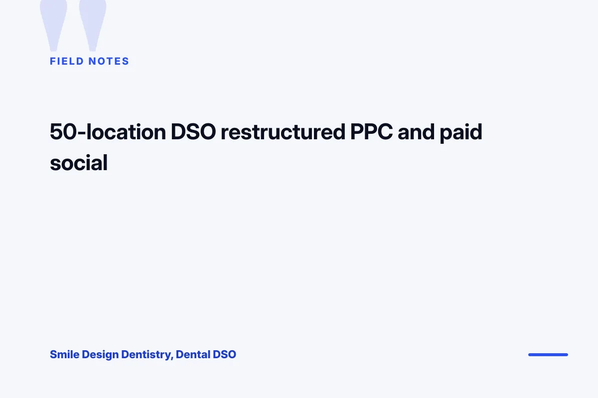 dental marketing agency reporting dashboard