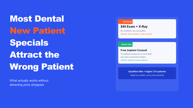 Most Dental New Patient Specials Attract the Wrong Patients