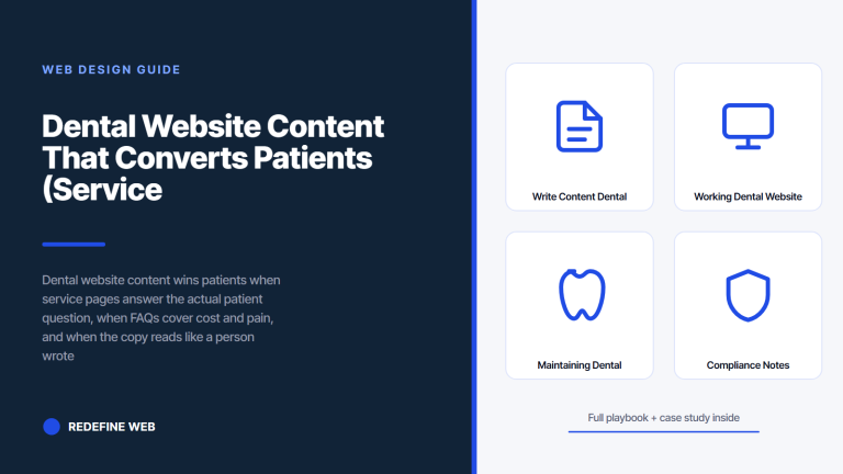 Dental Website Content That Converts Patients (Service Pages + FAQs)