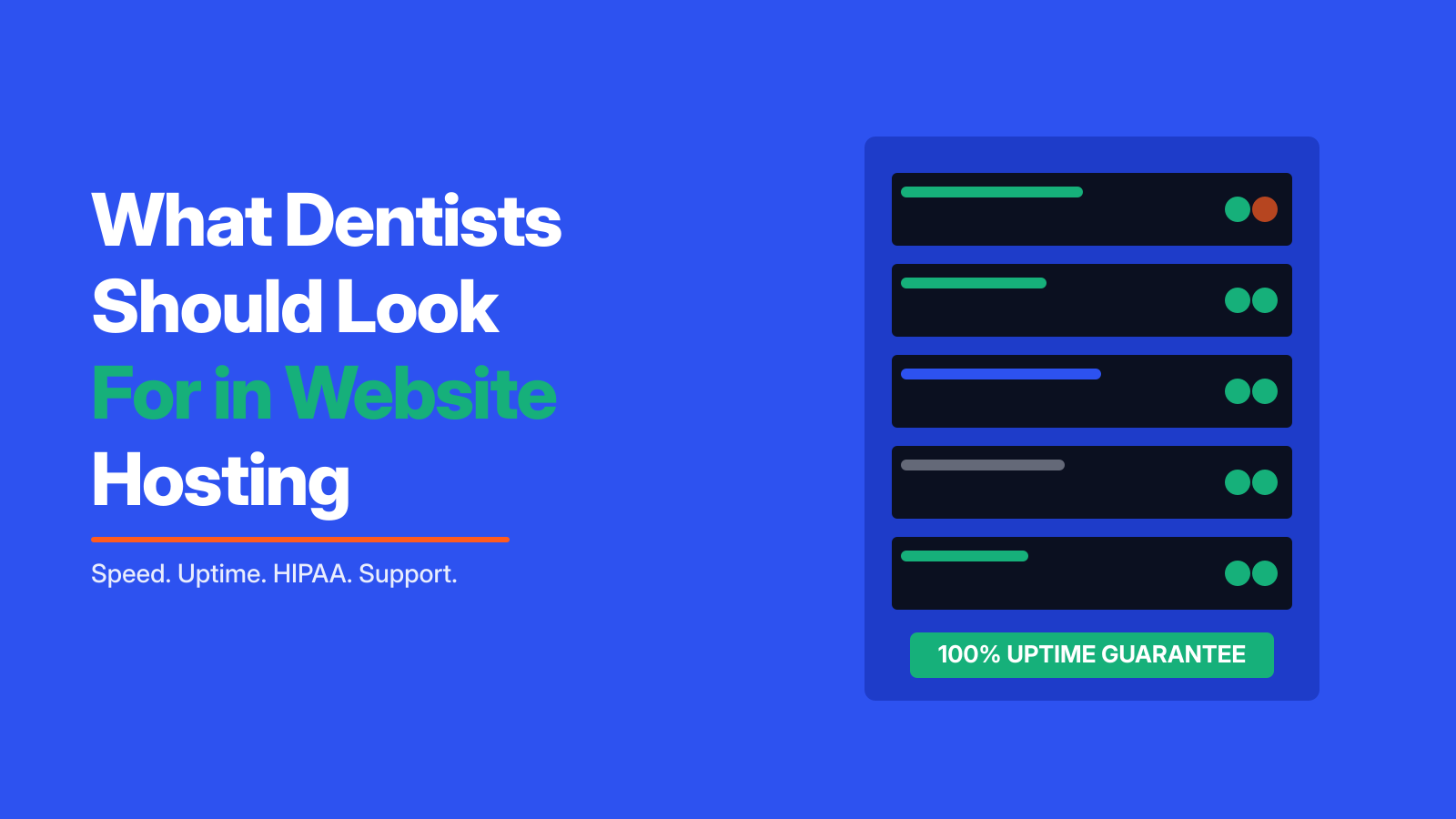 What Dentists Should Look for in Website Hosting