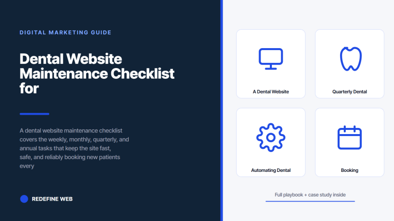 Dental Website Maintenance Checklist for Practice Owners in 2026