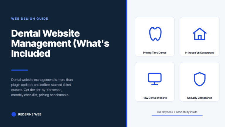 Dental Website Management (What’s Included Monthly at Each Tier)