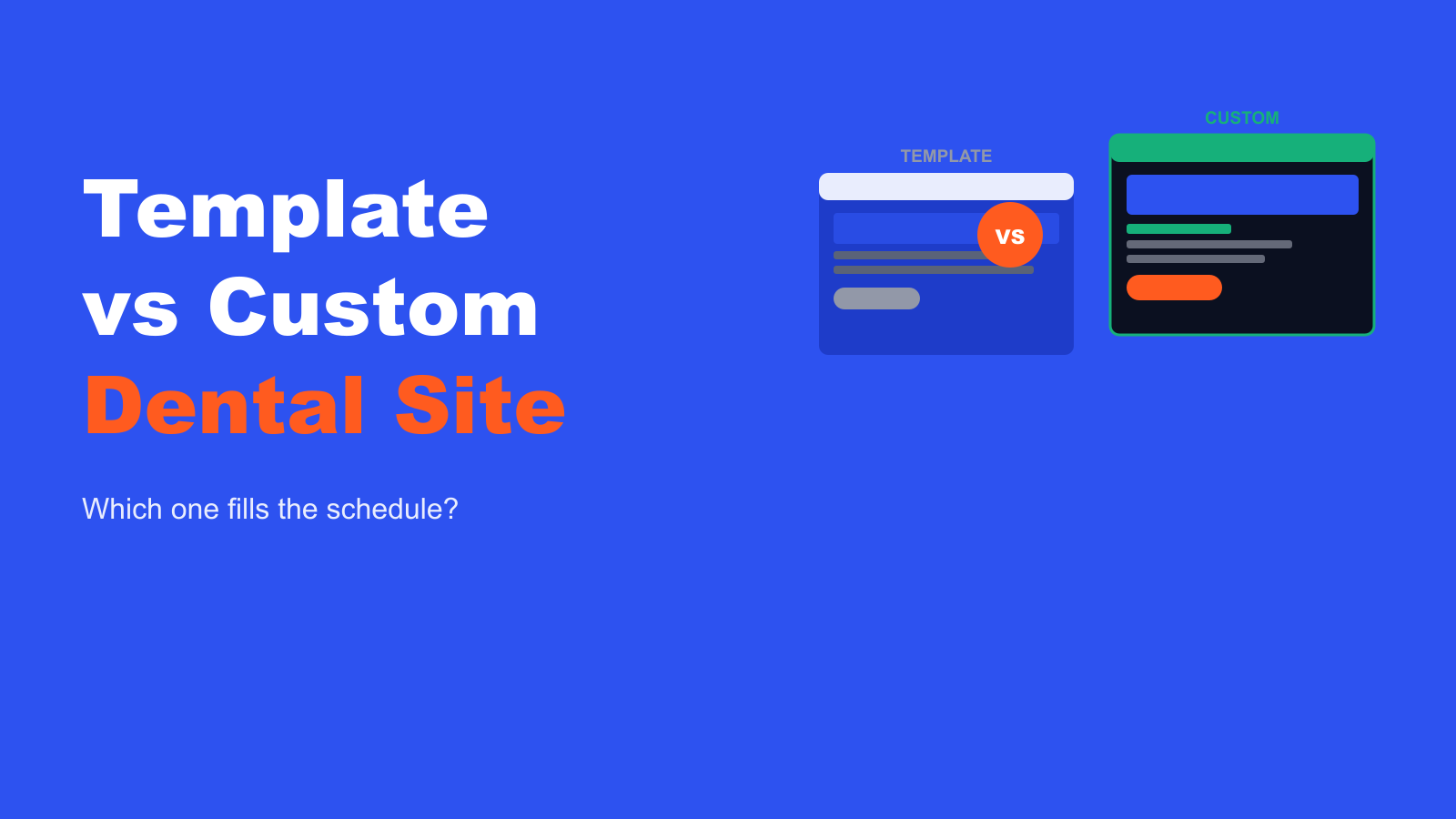 Dental Website Templates vs Custom Design