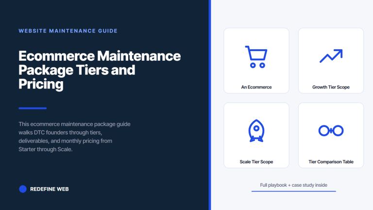 Ecommerce Maintenance Package Tiers and Pricing Guide