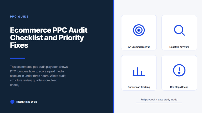 Ecommerce PPC Audit Checklist and Priority Fixes for DTC