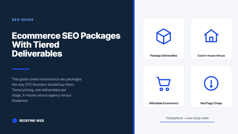 Ecommerce SEO Packages With Tiered Deliverables and Costs