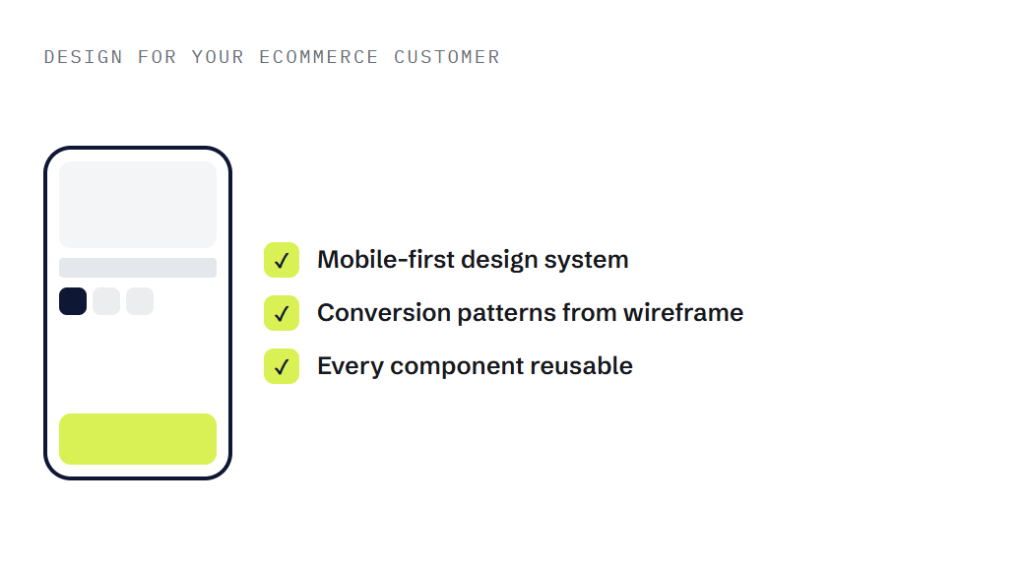 ecommerce web design agency deliverable panel visualizing scope of work
