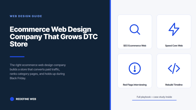Ecommerce Web Design Company That Grows DTC Store Revenue