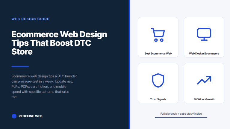 Ecommerce Web Design Tips That Boost DTC Store Conversions
