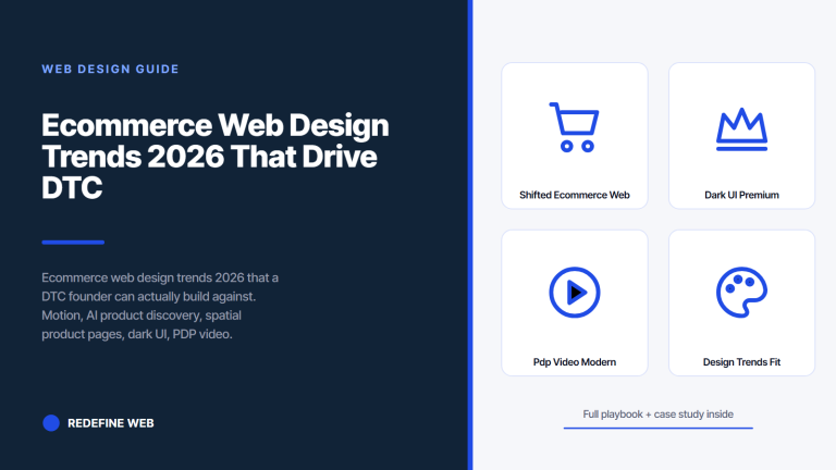 Ecommerce Web Design Trends 2026 That Drive DTC Conversions