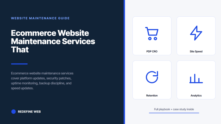 Ecommerce Website Maintenance Services That Protect DTC Store Revenue
