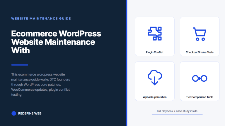 Ecommerce WordPress Website Maintenance With WooCommerce