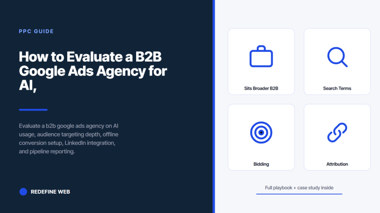How to Evaluate a B2B Google Ads Agency for AI, Audience Targeting and Lead Gen
