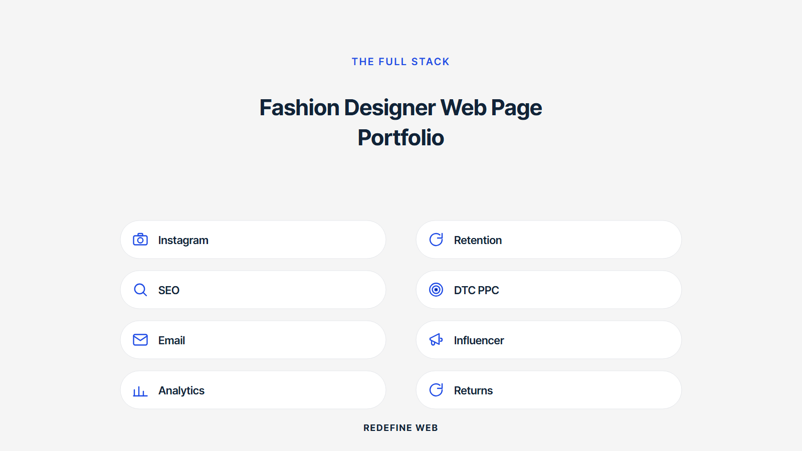 fashion designer web page explained