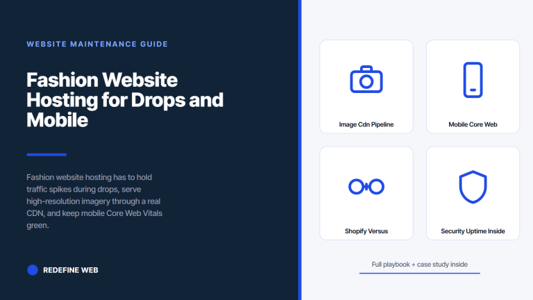 Fashion Website Hosting for Drops and Mobile Performance
