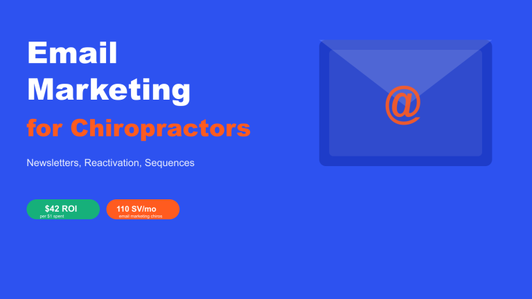 Email marketing for chiropractors showing patient sequence and newsletter strategy