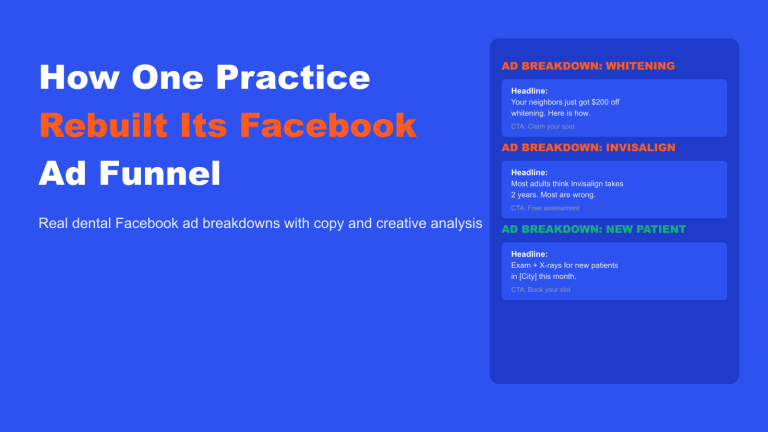 How One Practice Rebuilt Its Dental Facebook Ad Funnel and Filled the Schedule