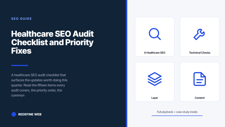 Healthcare SEO Audit Checklist and Priority Fixes