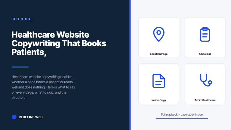 Healthcare Website Copywriting That Books Patients, Not Just Visitors