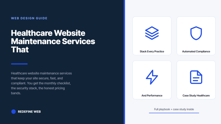 Healthcare Website Maintenance Services That Protect Uptime