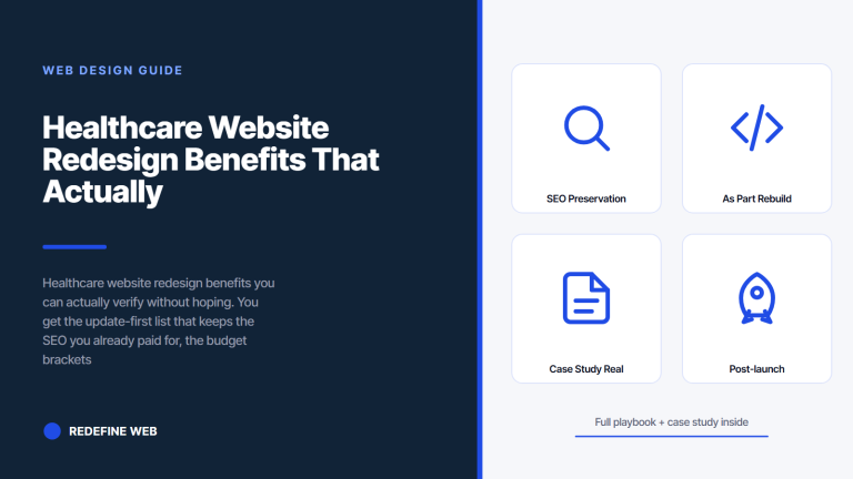 Healthcare Website Redesign Benefits That Actually Book Patients