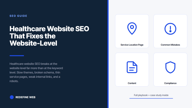 Healthcare Website SEO That Fixes the Website-Level Problems