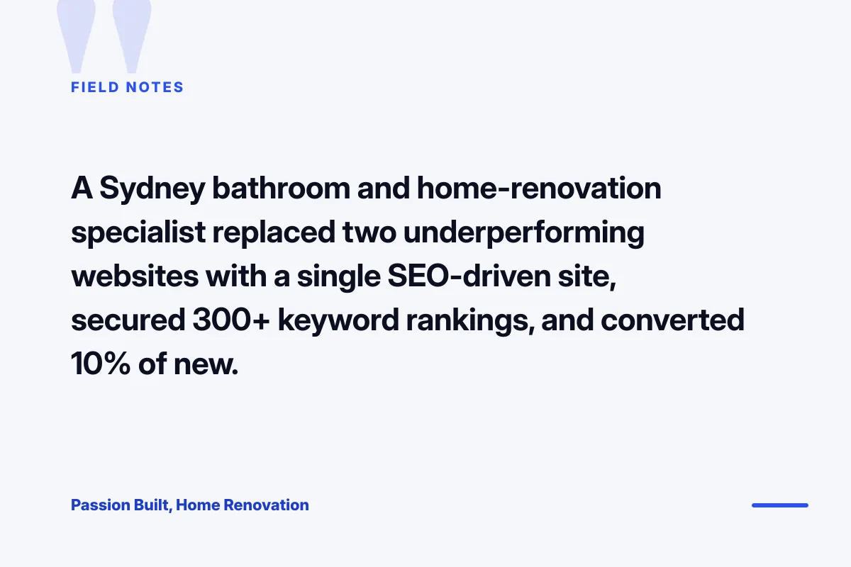 Passion Built field notes on choosing web design services for small business
