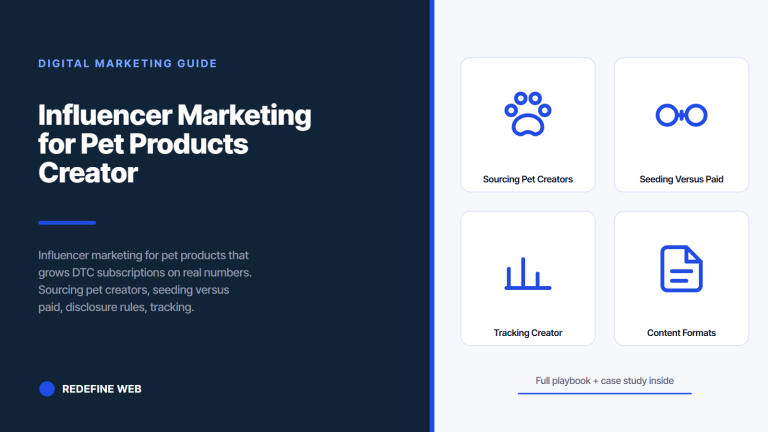 Influencer Marketing for Pet Products Creator Playbook