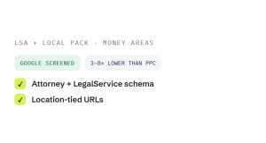 law firm SEO services outcome showing tracked performance improvement