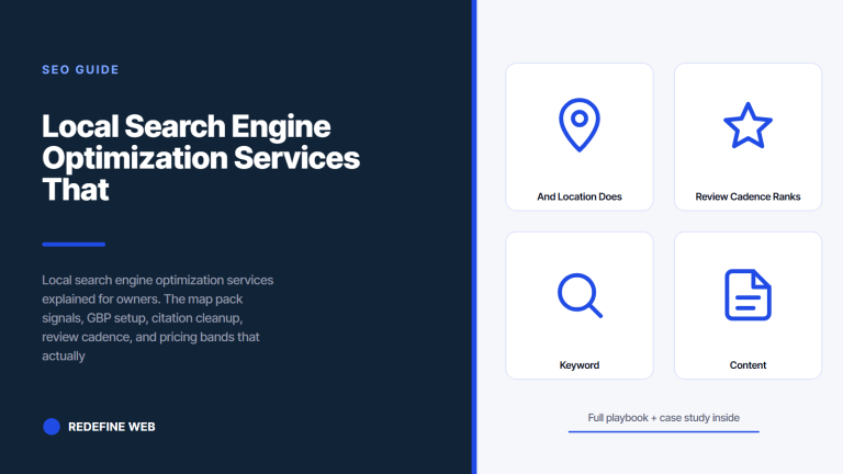 Local Search Engine Optimization Services That Book Real Foot Traffic