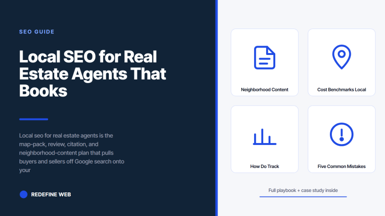 Local SEO for Real Estate Agents That Books Buyer and Seller Consults