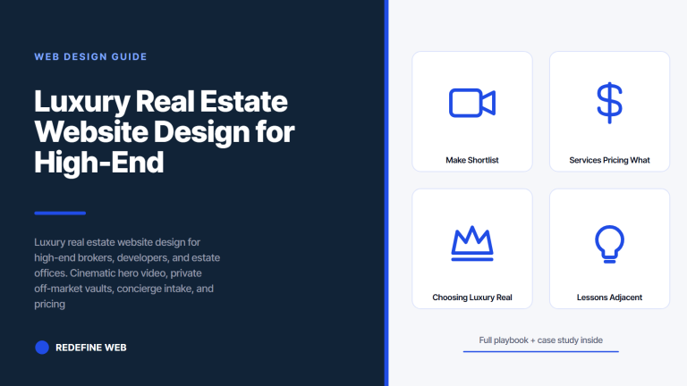 Luxury Real Estate Website Design for High-End Brands That Books Serious Buyers