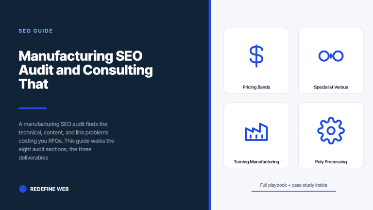 Manufacturing SEO Audit and Consulting That Fixes What is Costing You RFQs