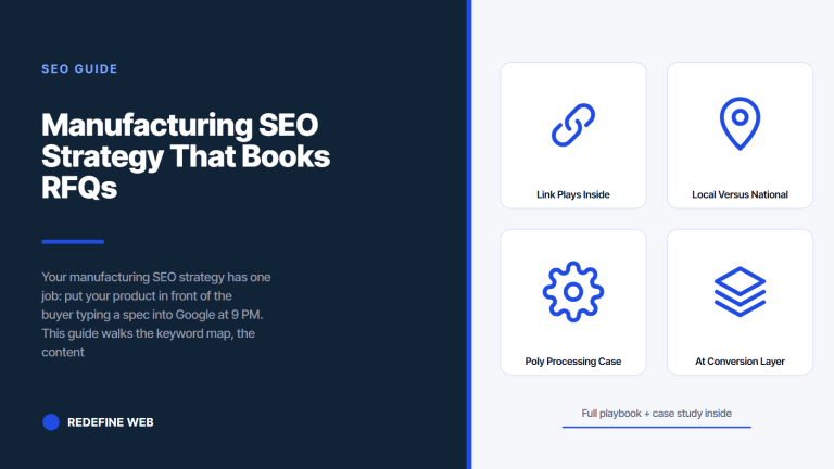 Manufacturing SEO Strategy That Books RFQs Not Just Traffic
