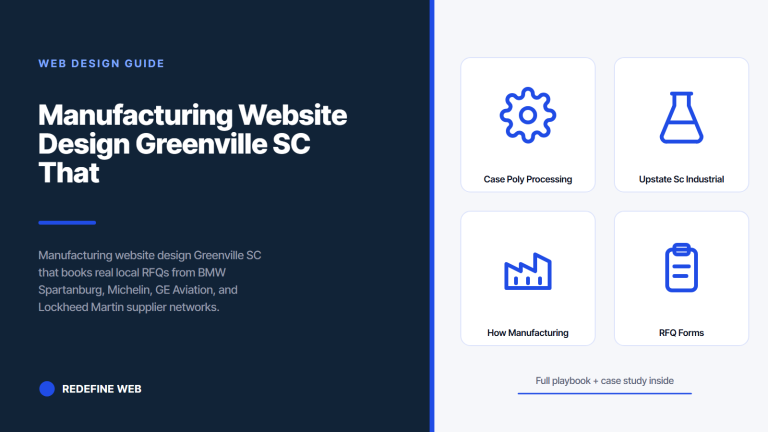 Manufacturing Website Design Greenville SC That Books Real RFQs