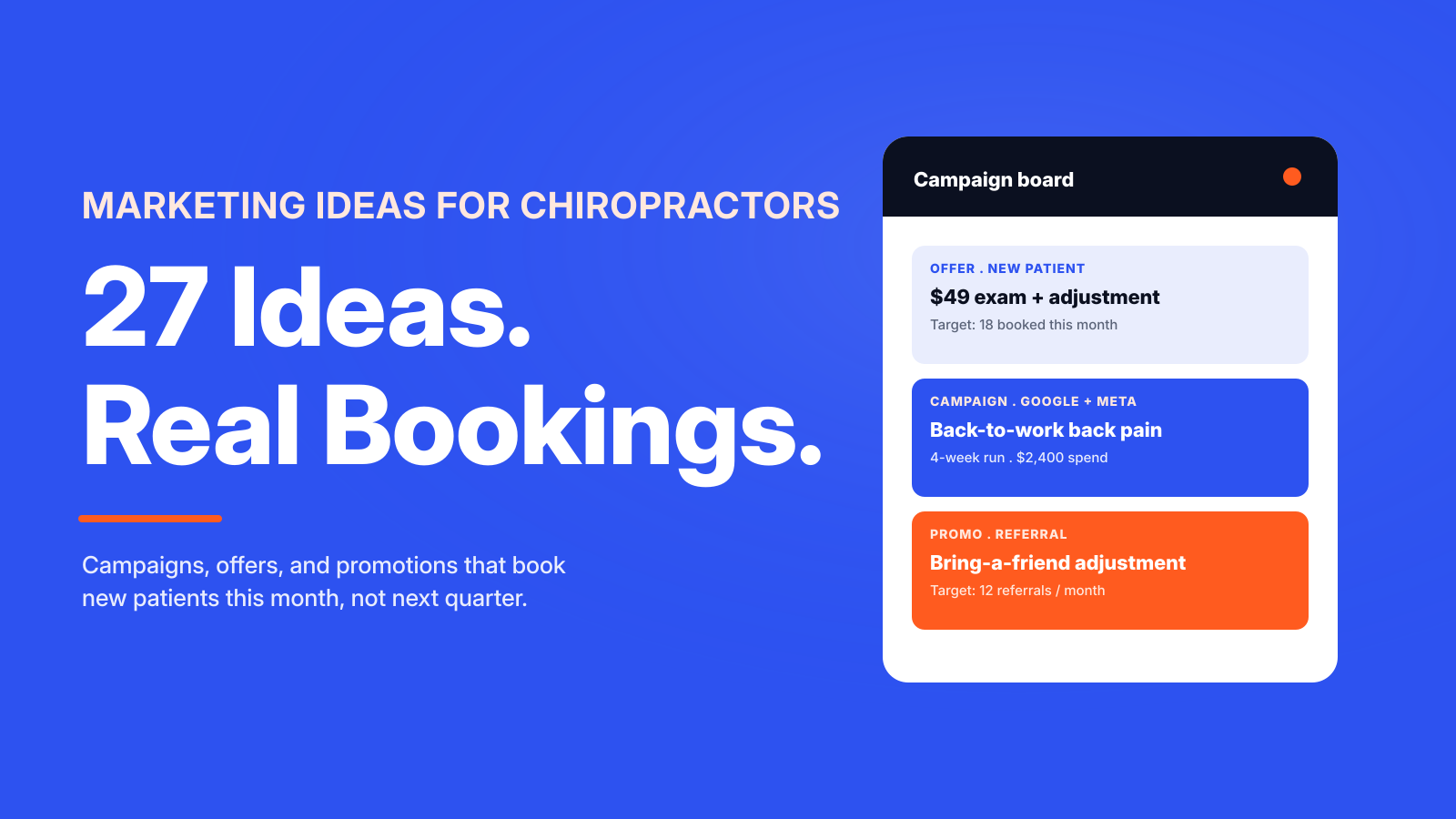 Chiropractor Marketing Ideas That Fill the Schedule