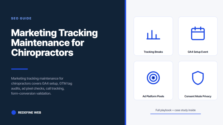 Marketing Tracking Maintenance for Chiropractors and Pixel Care