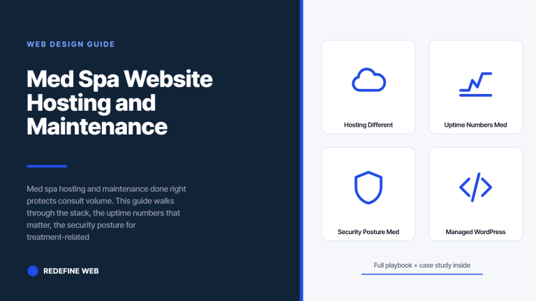 Med Spa Website Hosting and Maintenance for Speed and Uptime
