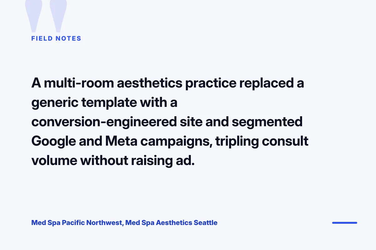 med spa marketing agency field notes