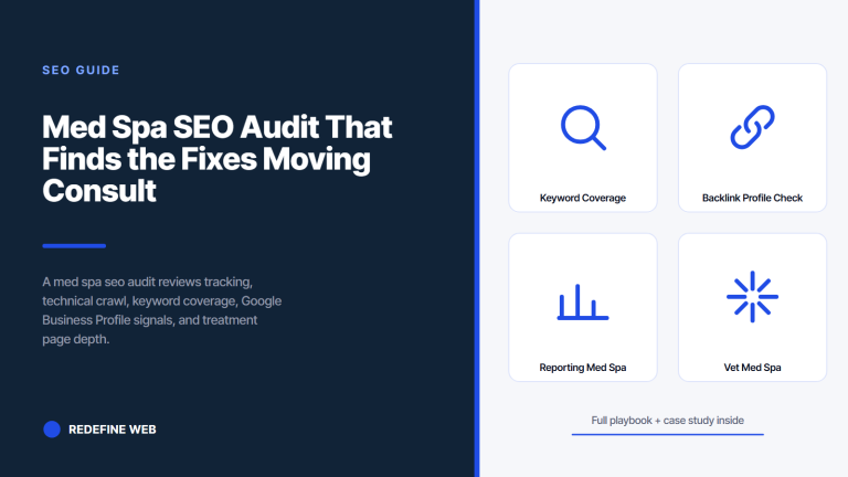 Med Spa SEO Audit That Finds the Fixes Moving Consult Volume
