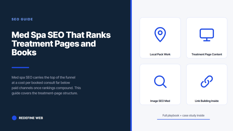Med Spa SEO That Ranks Treatment Pages and Books Consults