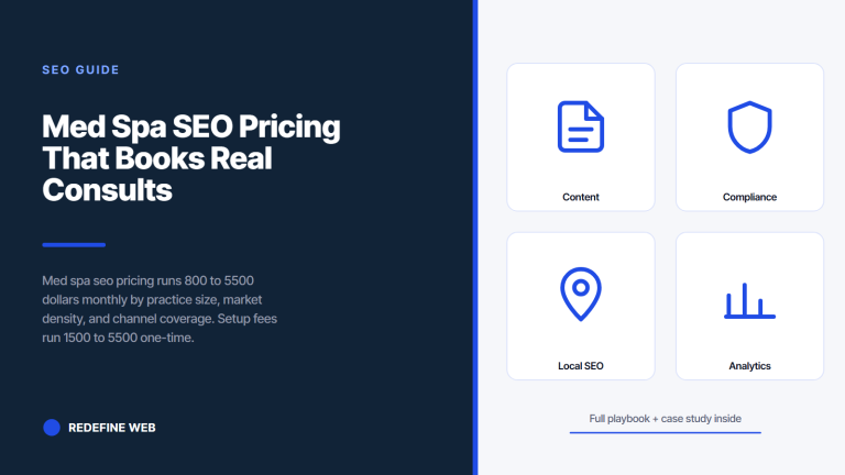 Med Spa SEO Pricing That Books Real Consults on Every Tier