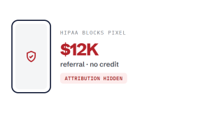 medical marketing challenge card visualizing a common growth blocker
