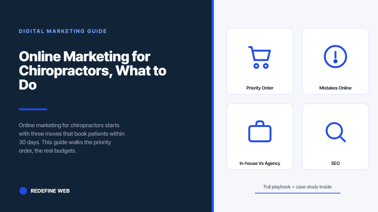 Online Marketing for Chiropractors, What to Do First