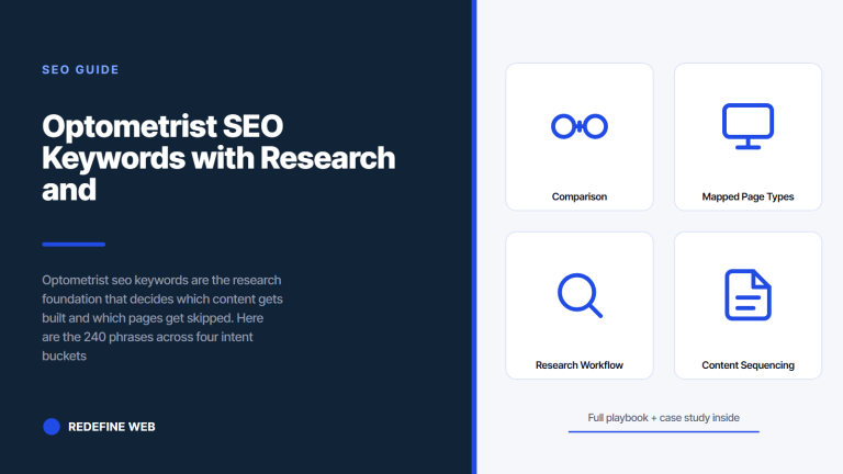 Optometrist SEO Keywords with Research and Content Mapping