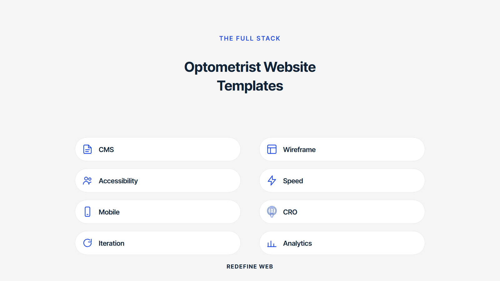 optometrist website template explained
