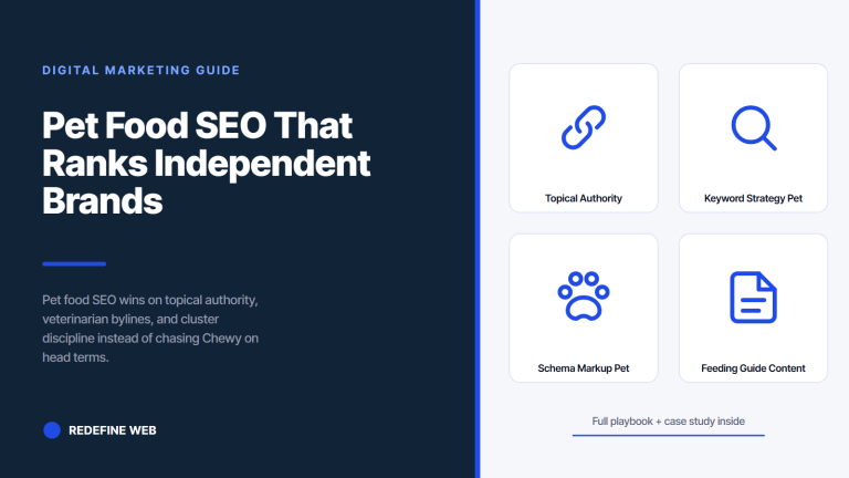 Pet Food SEO That Ranks Independent Brands Against Chewy
