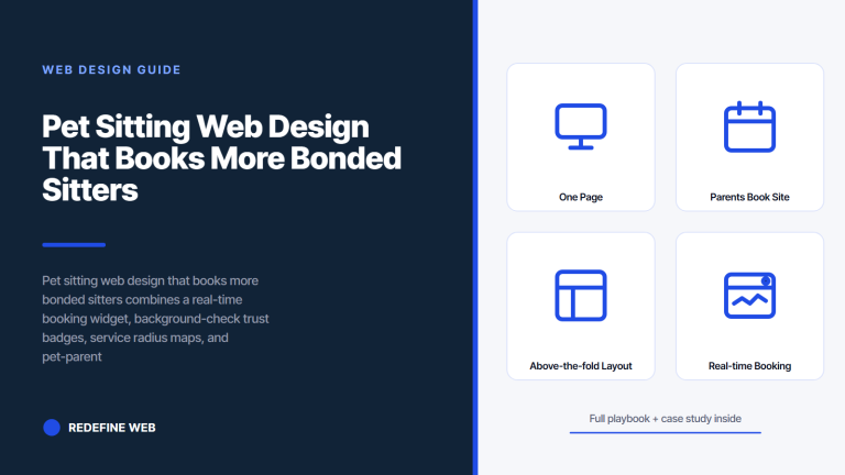 Pet Sitting Web Design That Books More Bonded Sitters
