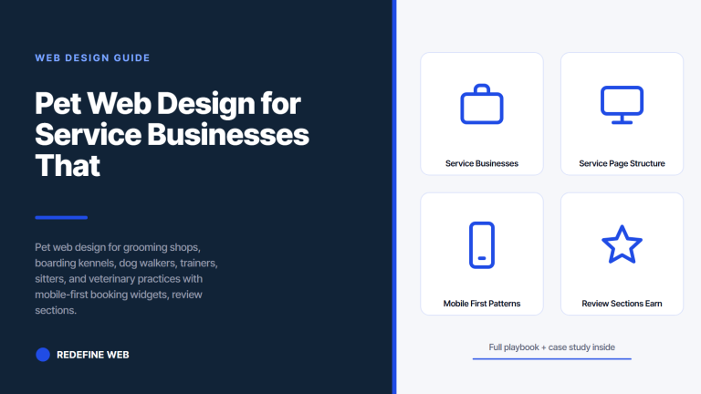 Pet Web Design for Service Businesses That Book More